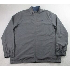 Travis Mathew Reversible Jacket Mens 2XL Full Zip Performance Blue Gray Golf XXL